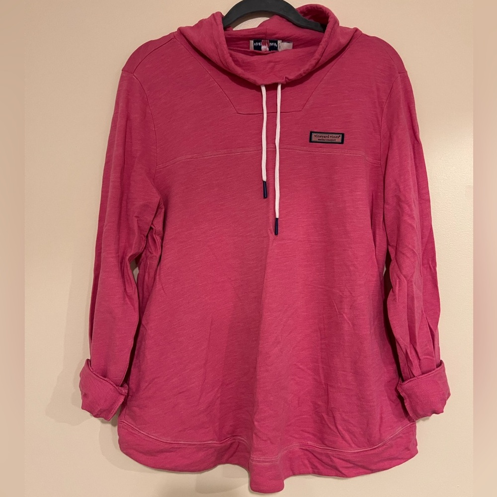 Vineyard Vines Pink Relaxed 3/4 Sleeve Hoodie